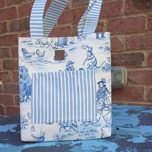 Vintage Circus Toile Style Small Tote